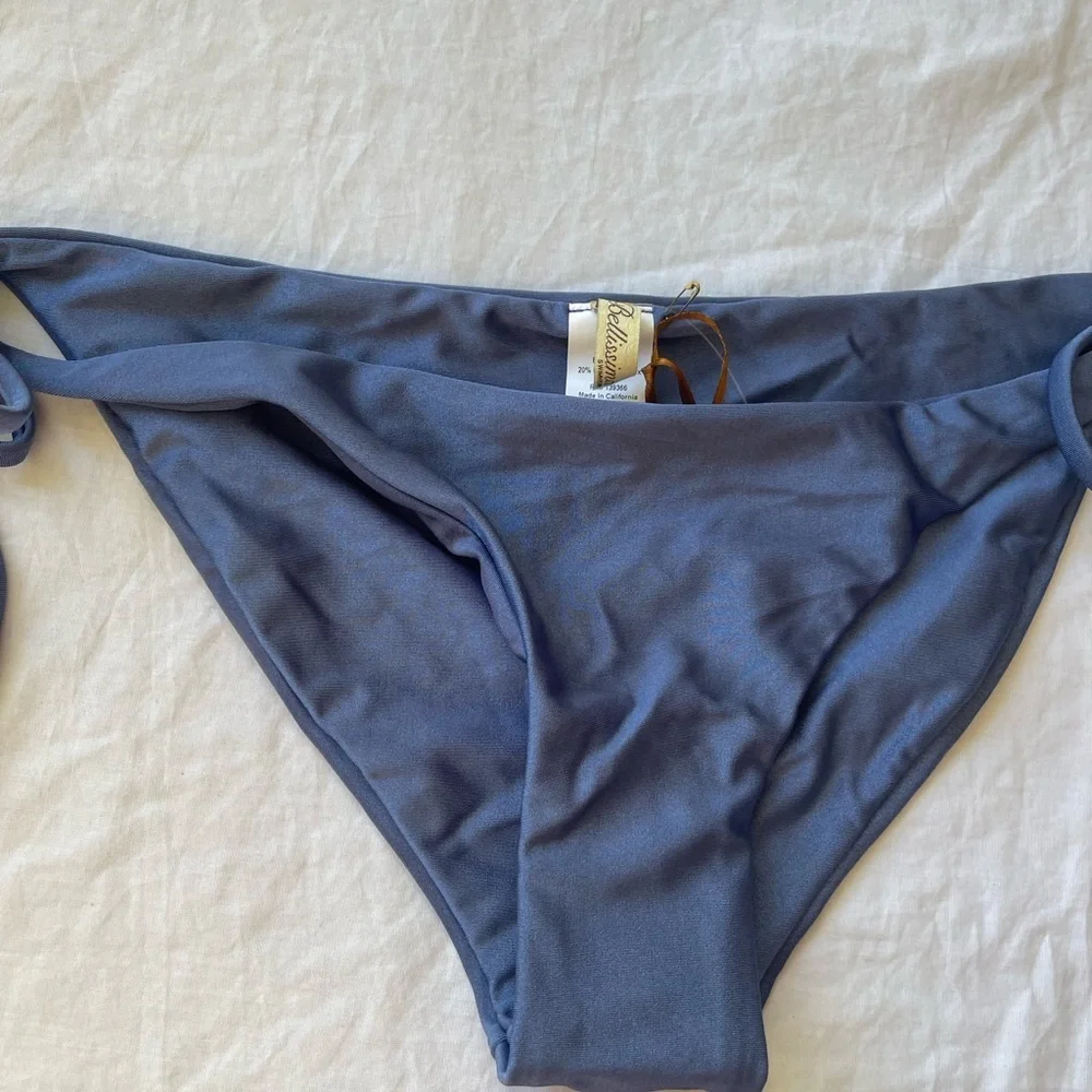 Bellissima Swarovski Crystal Bikini Bottom Blue   Beachwear NEW Size XL